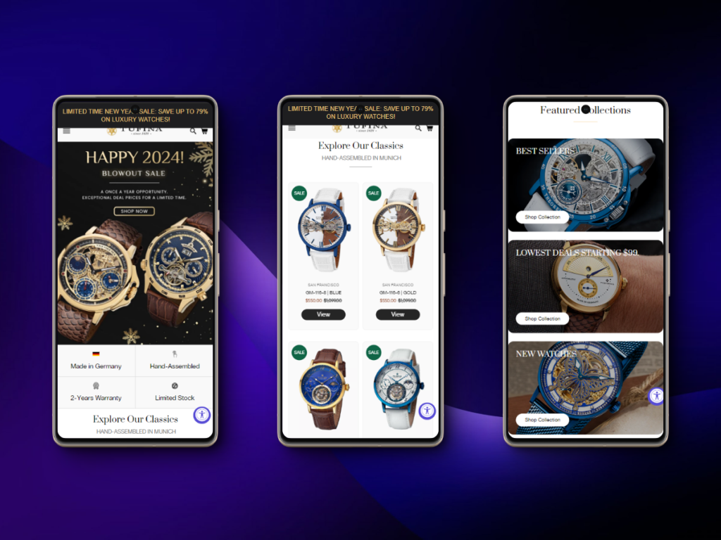 Tufina Watches (E Commerce) project by KURA CORP